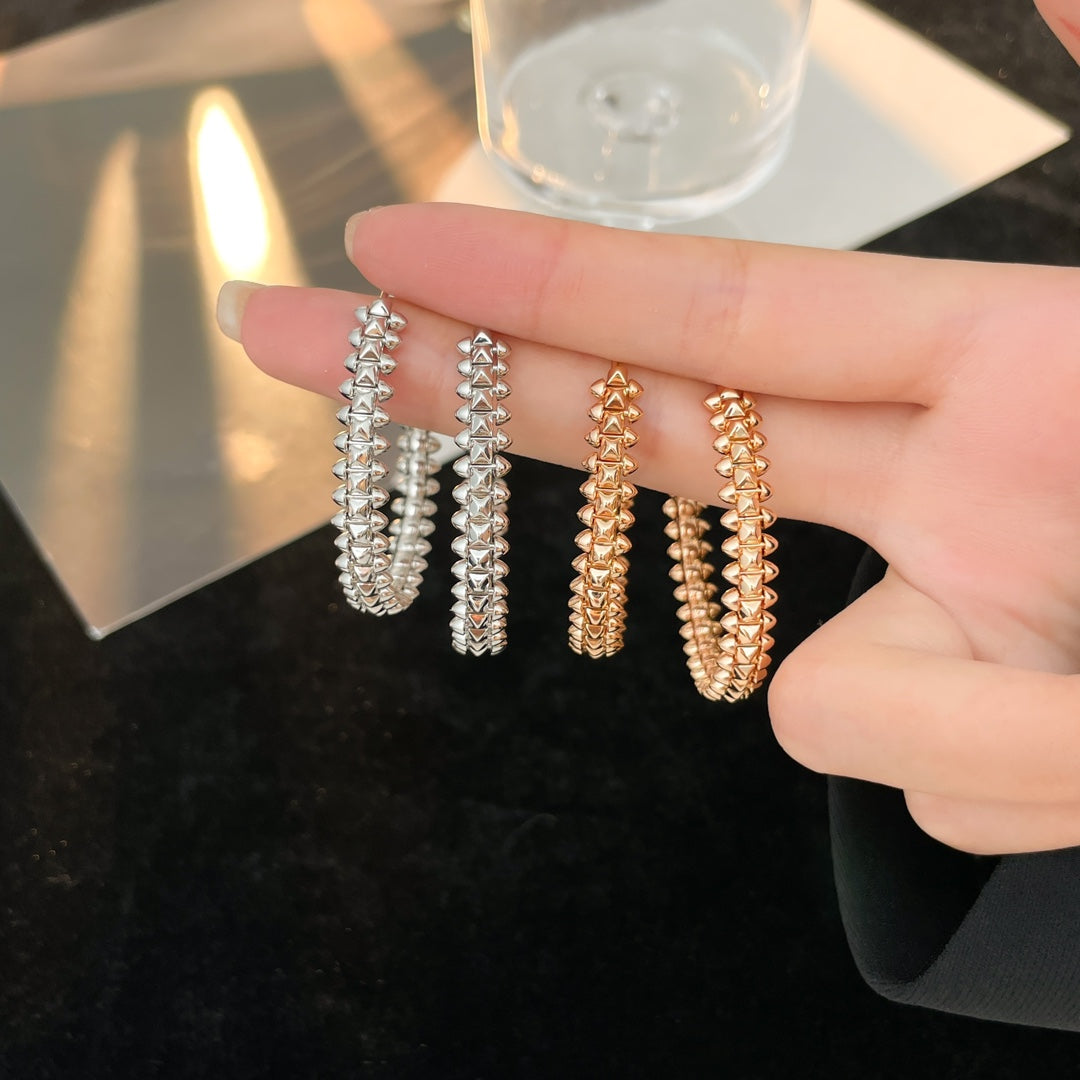 [Noble Aura jewelry]CLASH HOOP LARGE EARRINGS