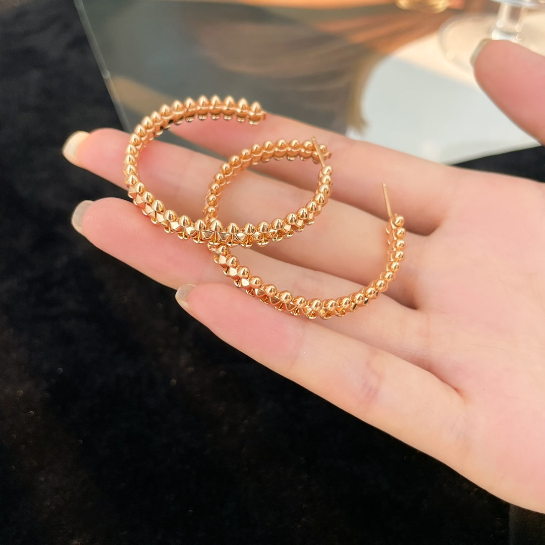 [Noble Aura jewelry]CLASH HOOP LARGE EARRINGS
