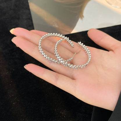 [Noble Aura jewelry]CLASH HOOP LARGE EARRINGS
