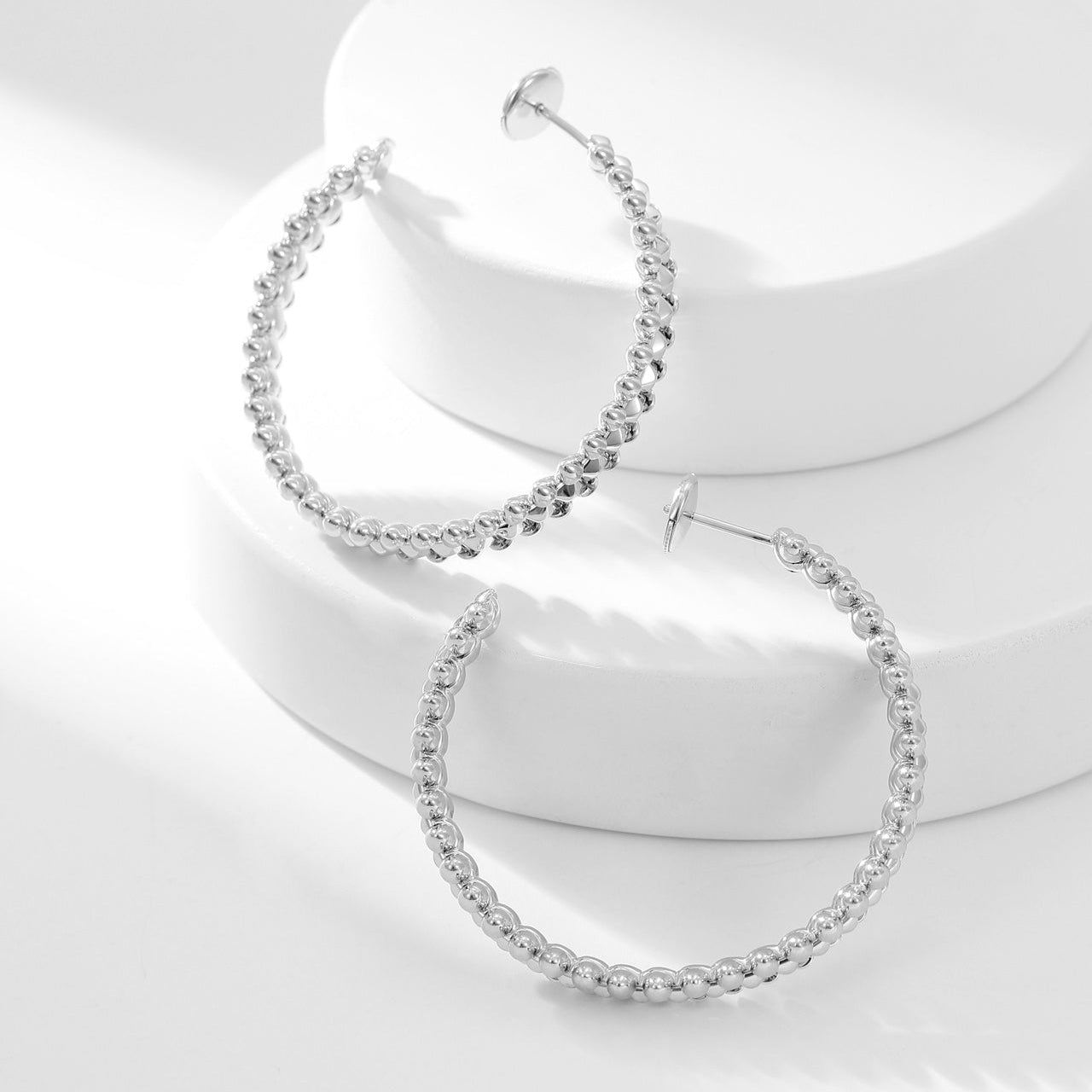 [Noble Aura jewelry]CLASH HOOP LARGE EARRINGS