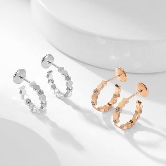 [Noble Aura jewelry]BEE LOVE DIAMOND HOOP EARRINGS