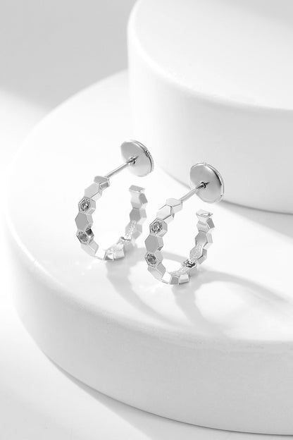 [Noble Aura jewelry]BEE LOVE DIAMOND HOOP EARRINGS