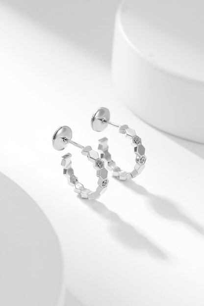 [Noble Aura jewelry]BEE LOVE DIAMOND HOOP EARRINGS