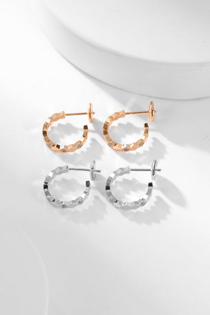 [Noble Aura jewelry]BEE LOVE DIAMOND HOOP EARRINGS