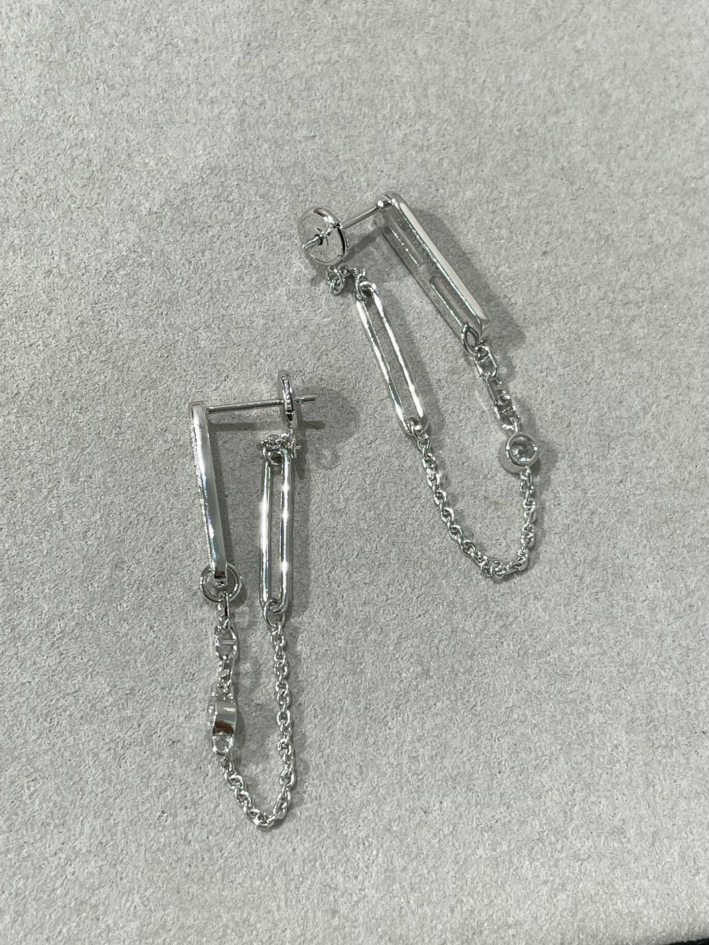 [Noble Aura jewelry]CHAINE CHAOS DIAMOND DROP EARRINGS
