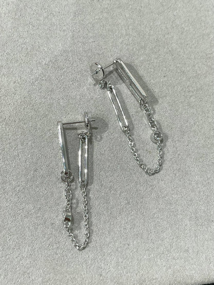 [Noble Aura jewelry]CHAINE CHAOS DIAMOND DROP EARRINGS
