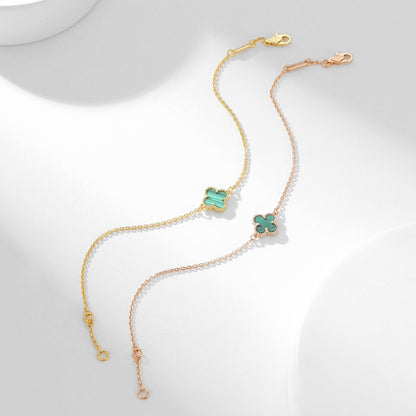 [Noble Aura jewelry]CLOVER BRACELET MALACHITE 1 MOTIF