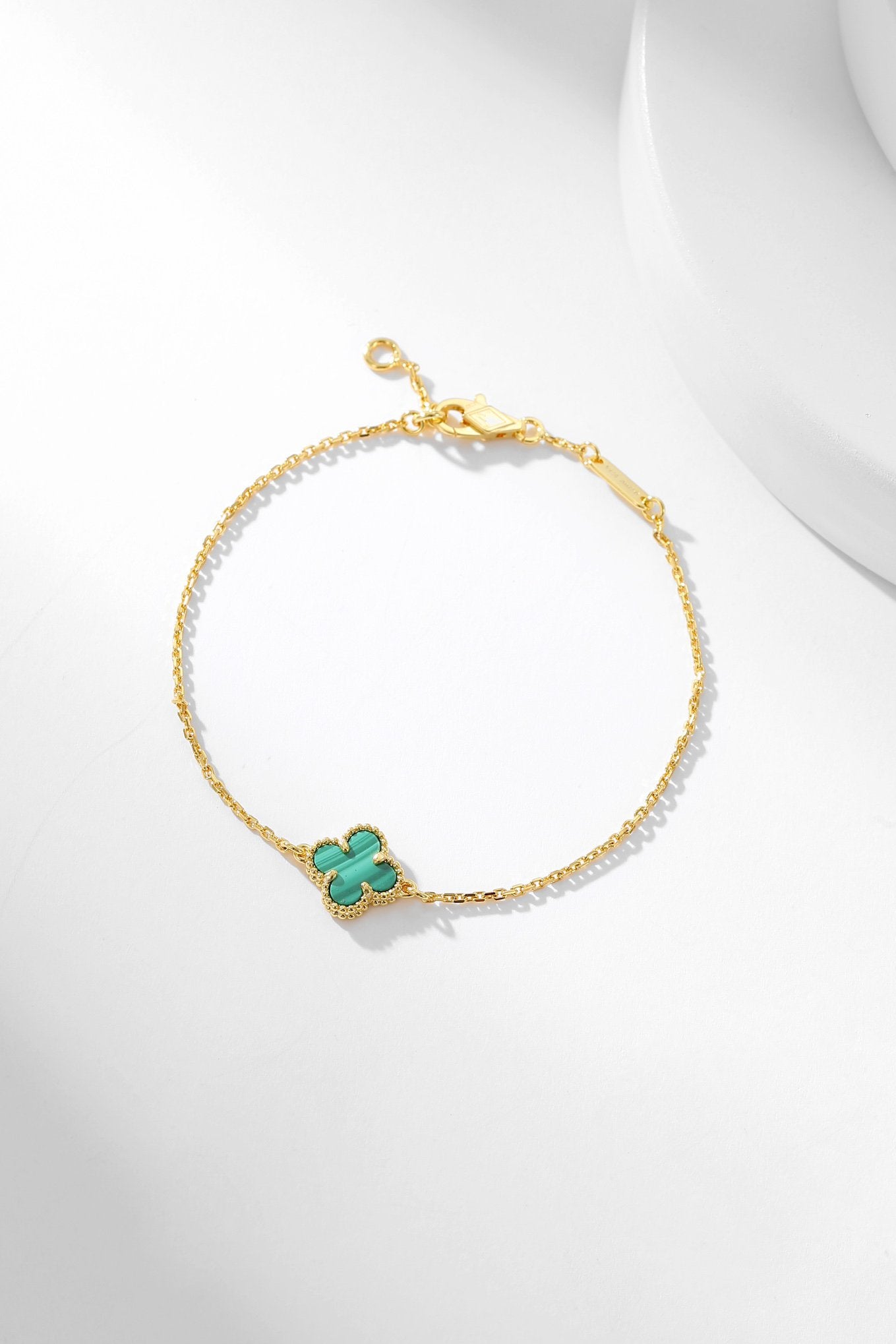 [Noble Aura jewelry]CLOVER BRACELET MALACHITE 1 MOTIF