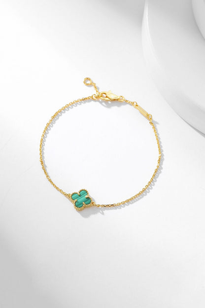 [Noble Aura jewelry]CLOVER BRACELET MALACHITE 1 MOTIF