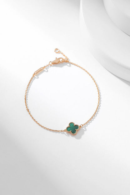 [Noble Aura jewelry]CLOVER BRACELET MALACHITE 1 MOTIF