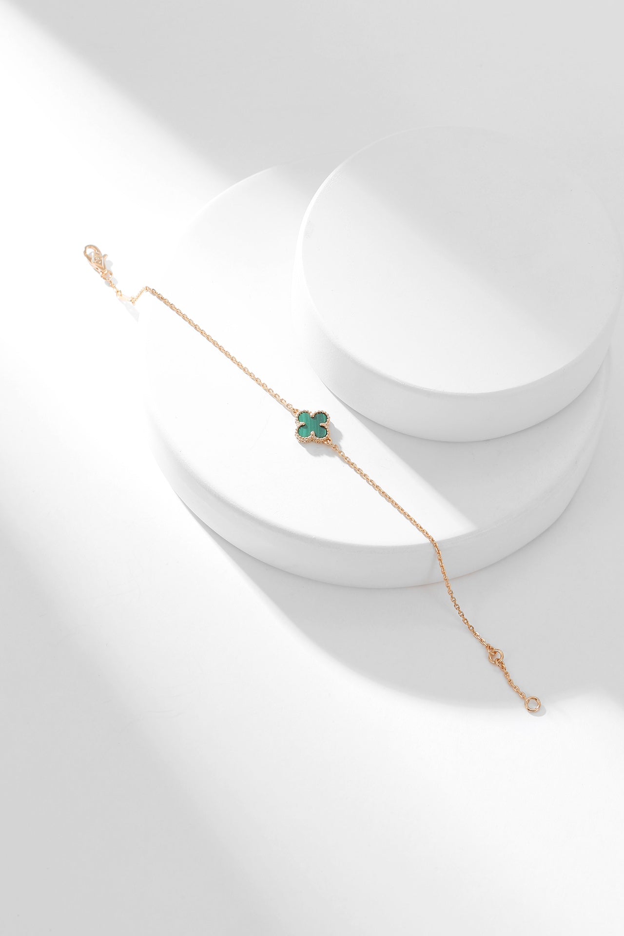 [Noble Aura jewelry]CLOVER BRACELET MALACHITE 1 MOTIF