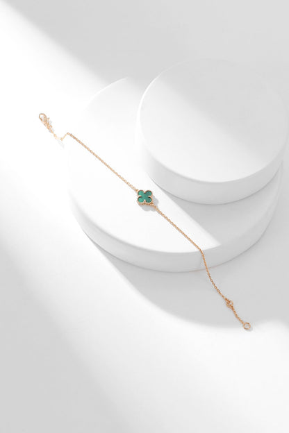 [Noble Aura jewelry]CLOVER BRACELET MALACHITE 1 MOTIF