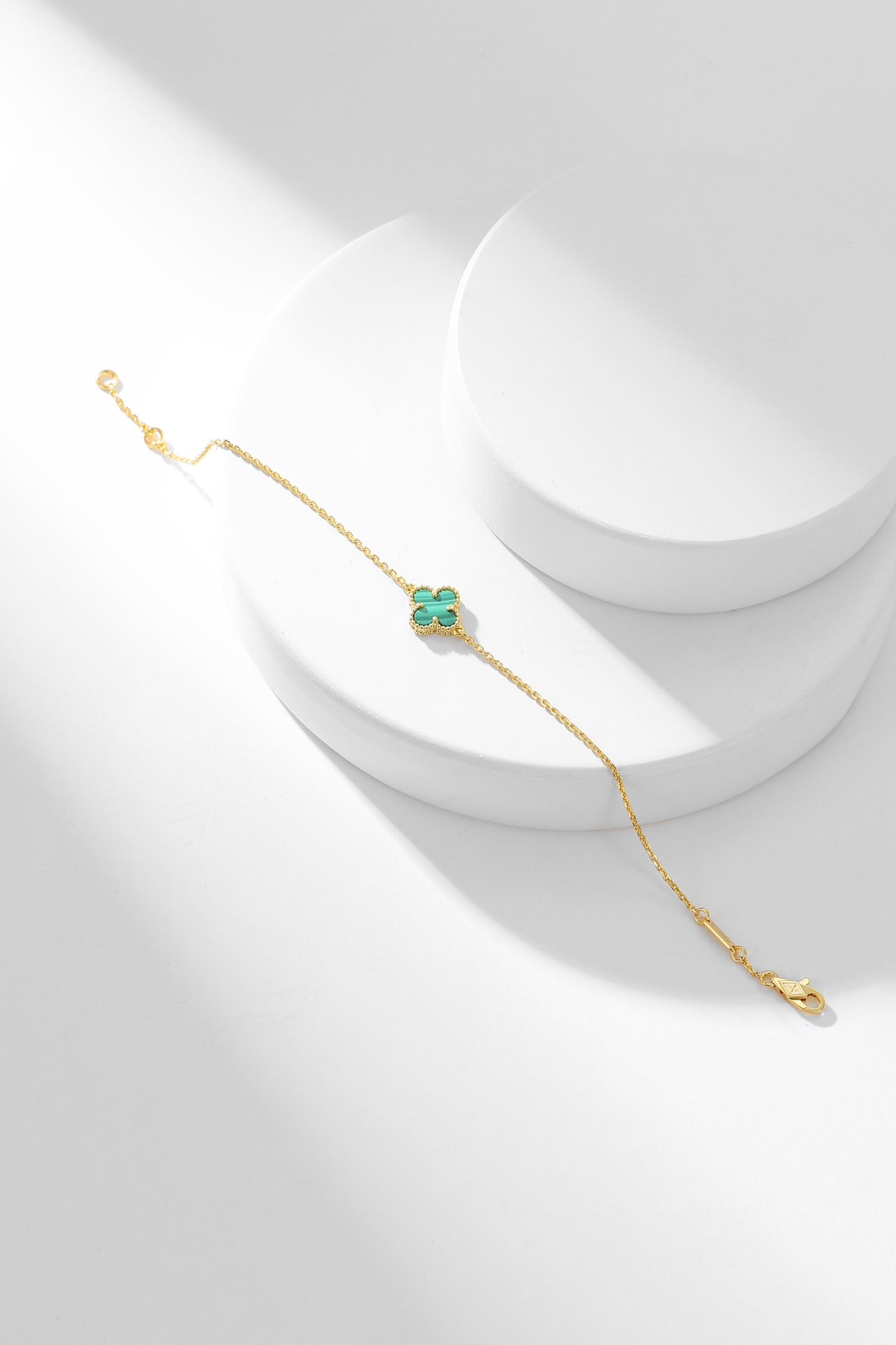 [Noble Aura jewelry]CLOVER BRACELET MALACHITE 1 MOTIF