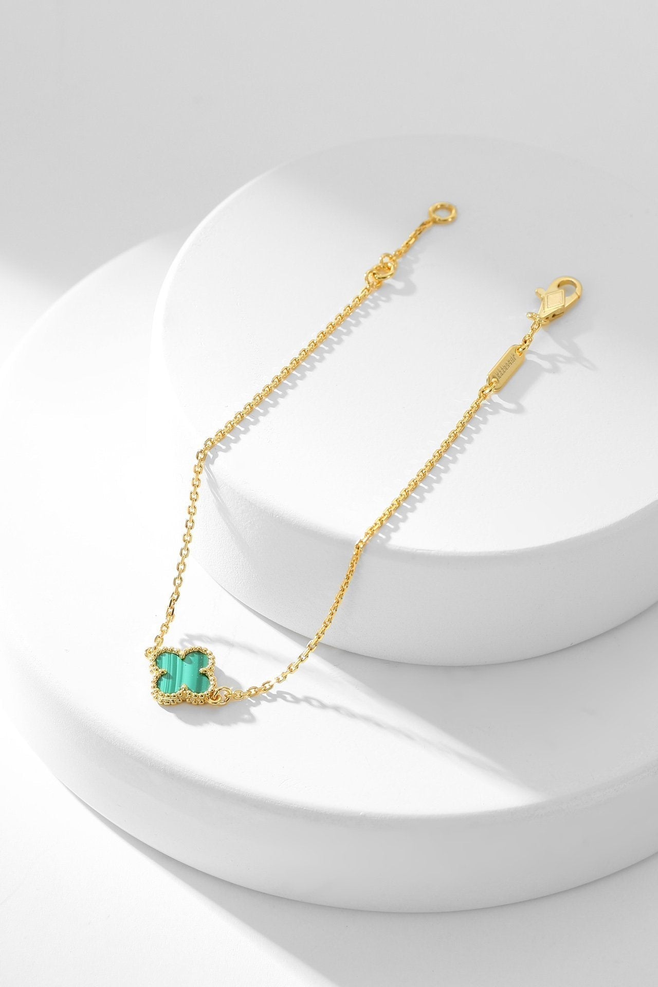 [Noble Aura jewelry]CLOVER BRACELET MALACHITE 1 MOTIF