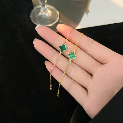 [Noble Aura jewelry]CLOVER BRACELET MALACHITE 1 MOTIF