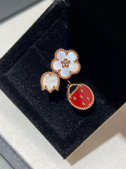 [Noble Aura jewelry]LUCKY 3 MOTIF ROSE GOLD RING