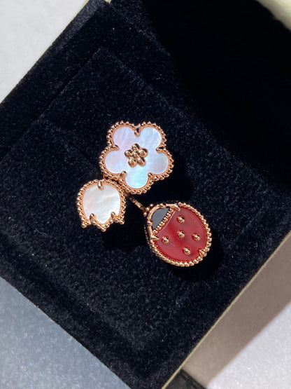 [Noble Aura jewelry]LUCKY 3 MOTIF ROSE GOLD RING
