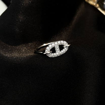 [Noble Aura jewelry]RONDE SMALL SILVER DIAMOND RING