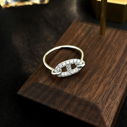 [Noble Aura jewelry]RONDE SMALL SILVER DIAMOND RING