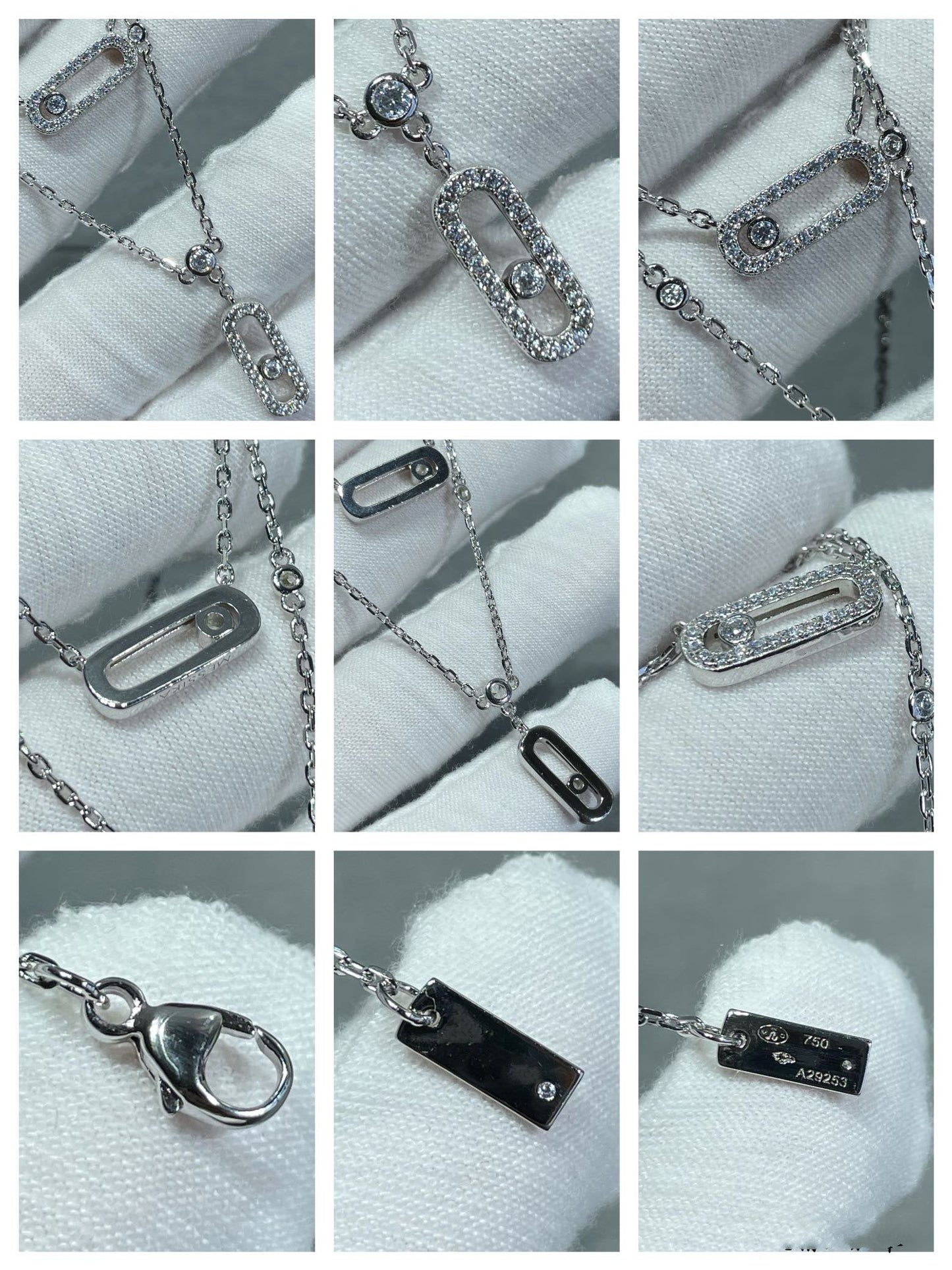 [Noble Aura jewelry]MOVE 2 ROW DIAMOND NECKLACE