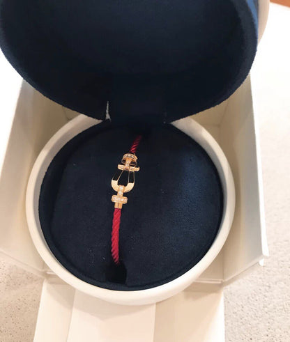 [Noble Aura jewelry]FORCE 10 HALF DIAMOND PINK GOLD RED CORDERI LARGE AND MEDIUM MODEL