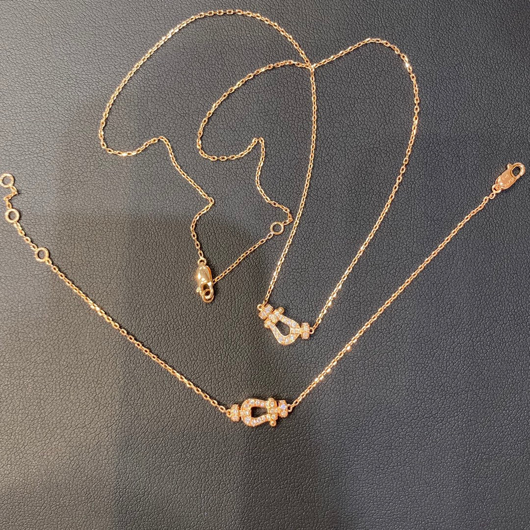 [Noble Aura jewelry]FORCE 10 DIAMOND PINK GOLD NECKLACE MINI MODEL