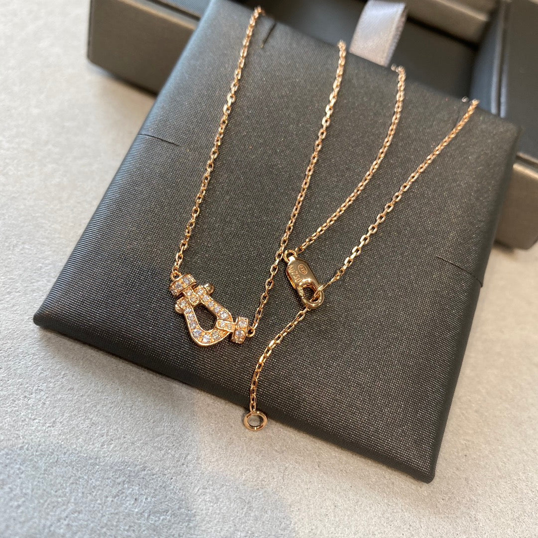 [Noble Aura jewelry]FORCE 10 DIAMOND PINK GOLD NECKLACE MINI MODEL