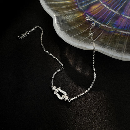 [Noble Aura jewelry]FORCE 10 FULL DIAMOND BUCKLE CHAIN LINK MINI MODEL