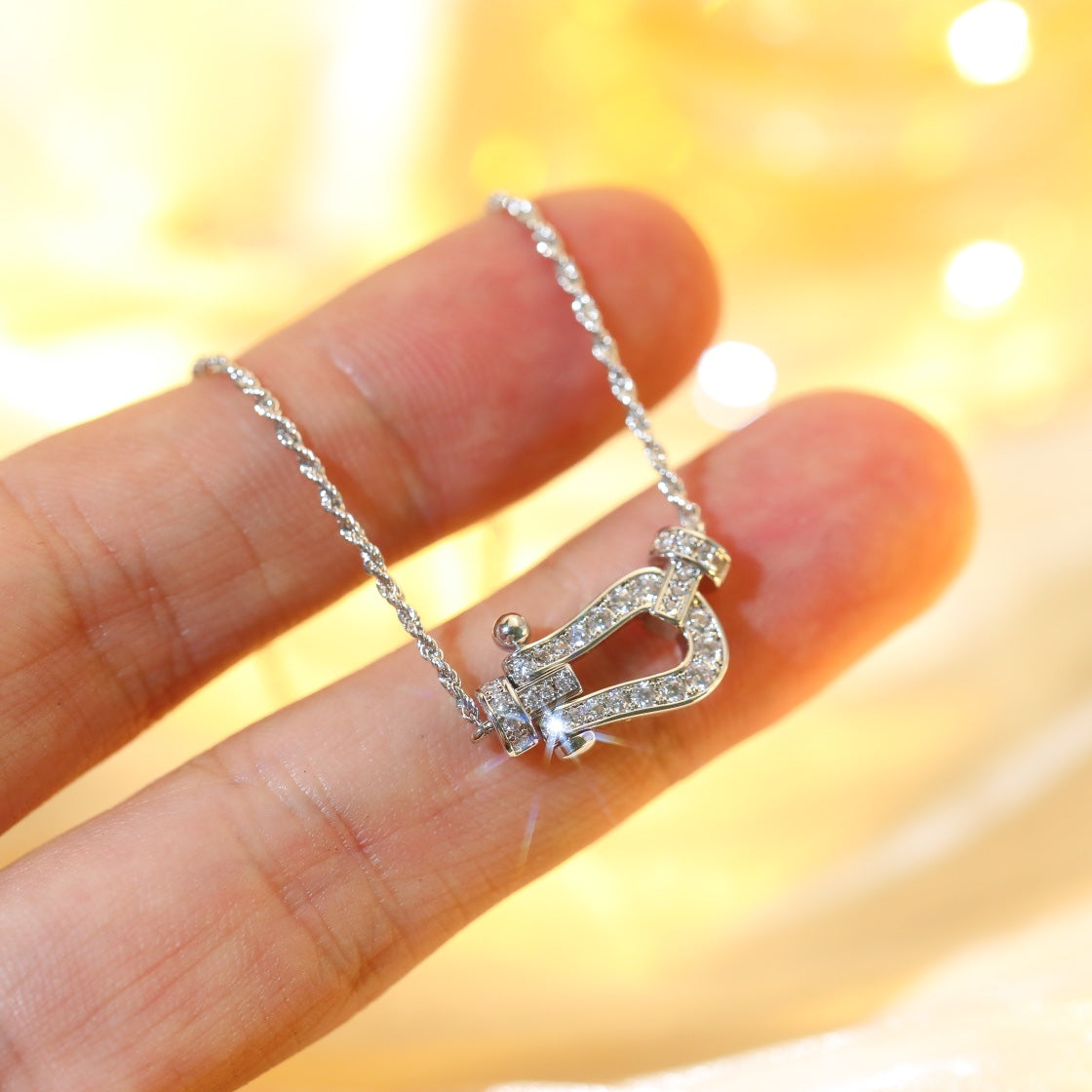 [Noble Aura jewelry]FORCE 10 DIAMOND SILVER NECKLACE MINI MODEL