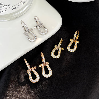 [Noble Aura jewelry]FORCE 10 FULL DIAMOND DROP EARRINGS MEDIUM MODEL
