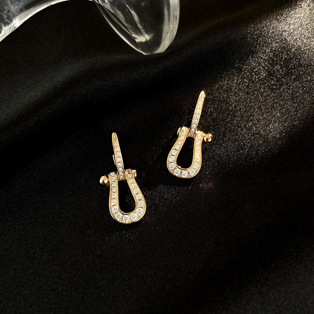 [Noble Aura jewelry]FORCE 10 FULL DIAMOND DROP EARRINGS MEDIUM MODEL