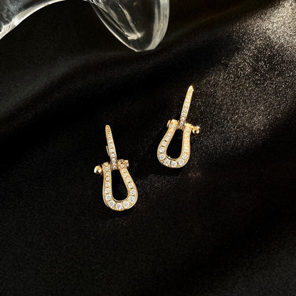 [Noble Aura jewelry]FORCE 10 FULL DIAMOND DROP EARRINGS MEDIUM MODEL