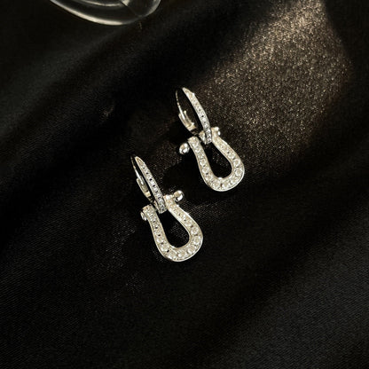 [Noble Aura jewelry]FORCE 10 FULL DIAMOND DROP EARRINGS MEDIUM MODEL