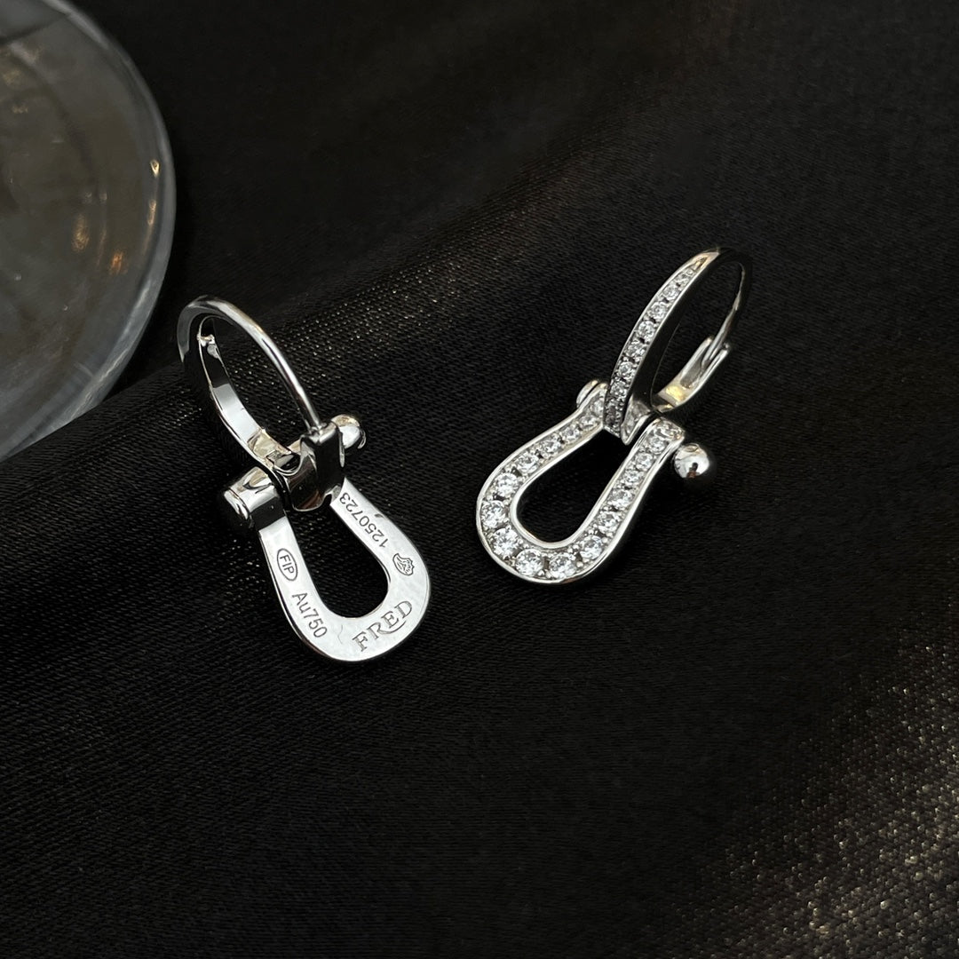 [Noble Aura jewelry]FORCE 10 FULL DIAMOND DROP EARRINGS MEDIUM MODEL