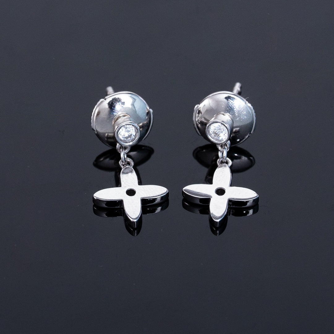 [Noble Aura jewelry]VIDYLLE SILVER DIAMOND MINI DROP EARRINGS