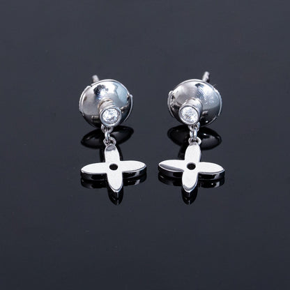 [Noble Aura jewelry]VIDYLLE SILVER DIAMOND MINI DROP EARRINGS