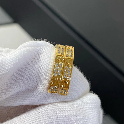 [Noble Aura jewelry]LOVE EARRINGS 3.6MM DIAMOND PAVED