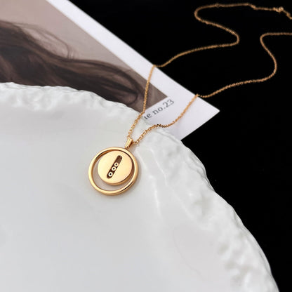 [Noble Aura jewelry]LUCKY MOVE MOP PINK GOLD NECKLACE