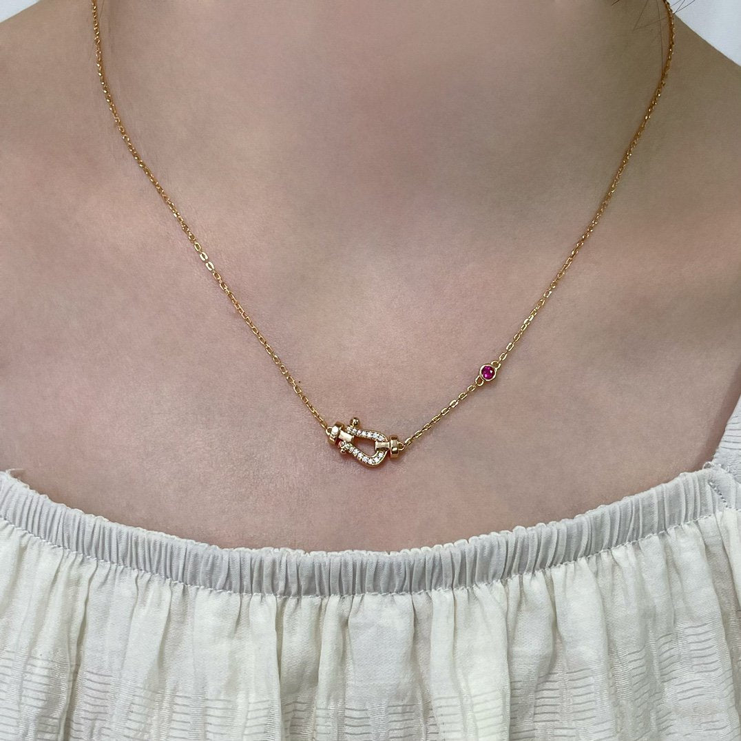 [Noble Aura jewelry]FORCE 10 DIAMOND PINK GOLD NECKLACE