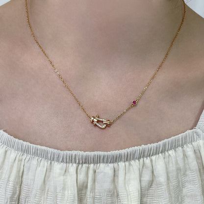 [Noble Aura jewelry]FORCE 10 DIAMOND PINK GOLD NECKLACE