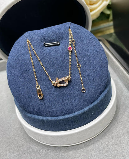 [Noble Aura jewelry]FORCE 10 DIAMOND PINK GOLD NECKLACE