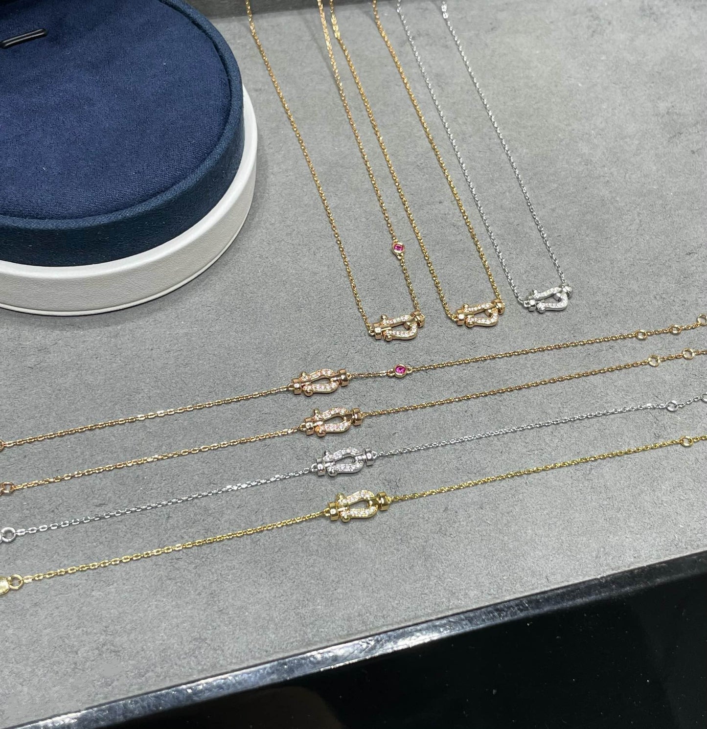 [Noble Aura jewelry]FORCE 10 DIAMOND PINK GOLD NECKLACE
