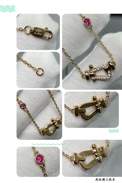 [Noble Aura jewelry]FORCE 10 DIAMOND PINK GOLD NECKLACE