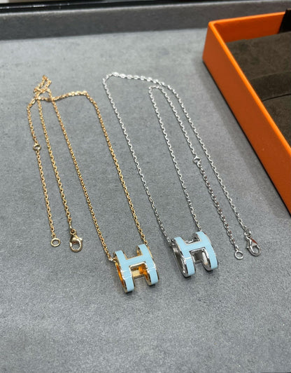 [Noble Aura jewelry]POP H SKY BLUE NECKLACE