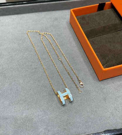 [Noble Aura jewelry]POP H SKY BLUE NECKLACE