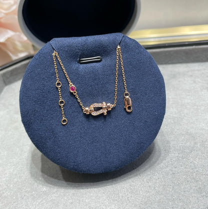 [Noble Aura jewelry]FORCE 10 DIAMOND CHAIN LINK PINK GOLD BRACELET