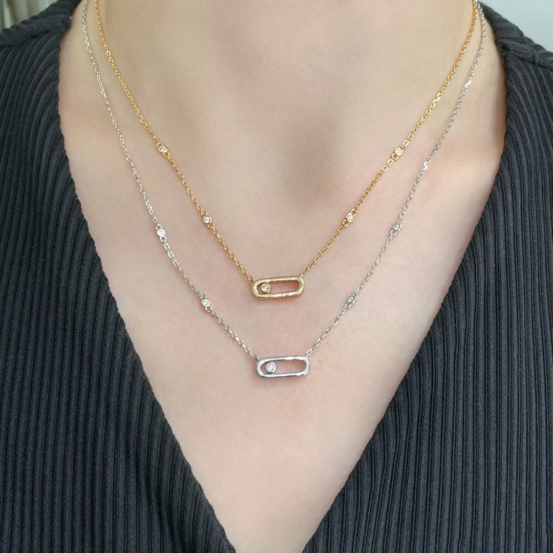 [Noble Aura jewelry]MOVE UNO DIAMOND NECKLACE