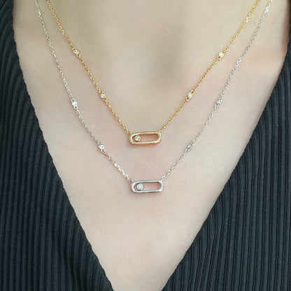 [Noble Aura jewelry]MOVE UNO DIAMOND NECKLACE