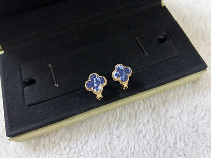 [Noble Aura jewelry]CLOVER PIETERSITE MEDIUM STUD EARRINGS