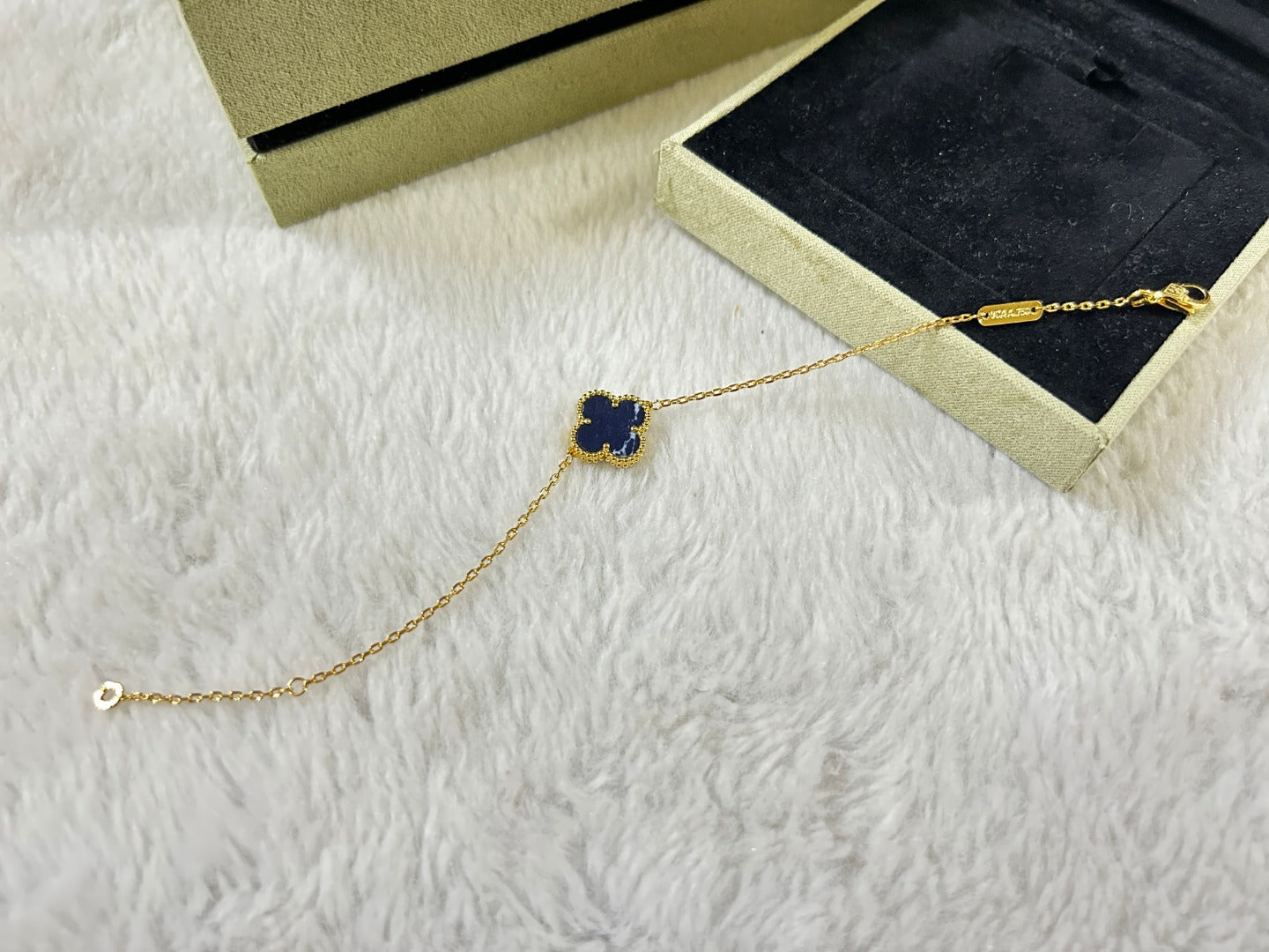 [Noble Aura jewelry]CLOVER 1 MOTIF PIETERSITE BRACELET